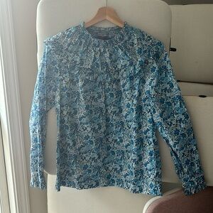 J.Crew x Liberty blue floral Blouse SZ XS